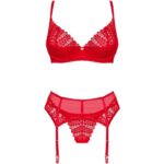 OBSESSIVE – INGRIDIA ENSEMBLE DEUX PIÈCES SANS CROTCHLESS ROUGE XL/XXL