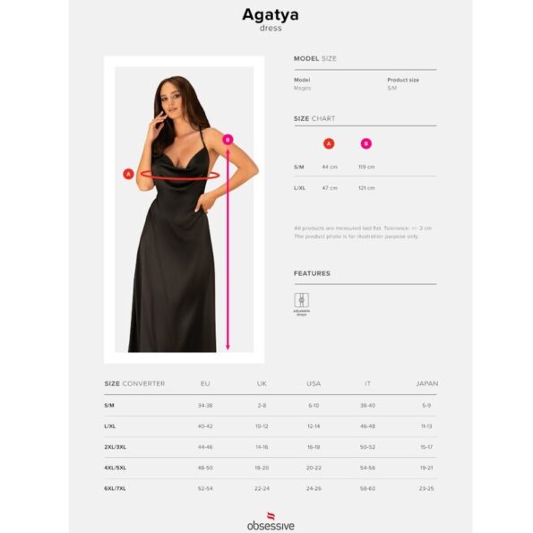 OBSESSIVE - ROBE AGATYA S/M-OBSESSIVE DRESSES-sextoys-lingerie-bdsm-hygiène-sexshop
