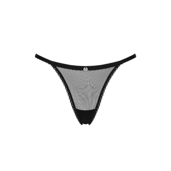 OBSESSIVE - THONG CELIA NOIR M/L-OBSESSIVE PANTIES & THONG-sextoys-lingerie-bdsm-hygiène-sexshop