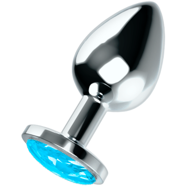 OHMAMA - PLUG ANAL AVEC CRISTAL BLEU L-OHMAMA ANAL-sextoys-lingerie-bdsm-hygiène-sexshop