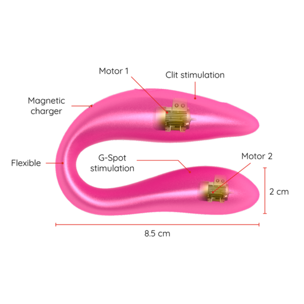 ONINDER - LISBOA G-SPOT & CLITORAL STIMULATEUR ROSE - APPLICATION GRATUITE-ONINDER-sextoys-lingerie-bdsm-hygiène-sexshop