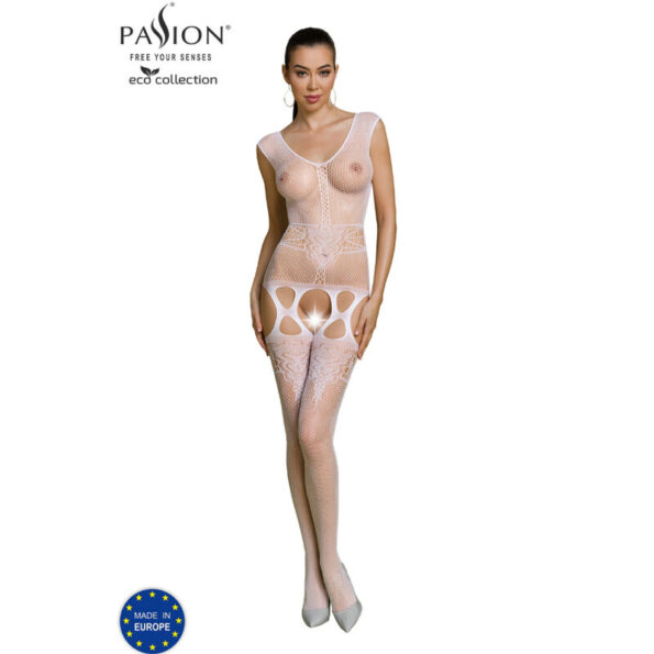 PASSION - BODYSTOCKING ECO COLLECTION ECO BS014 BLANC-PASSION WOMAN BODYSTOCKINGS-sextoys-lingerie-bdsm-hygiène-sexshop