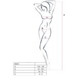 PASSION – FEMME BS031 BODYSTOCKING BLANC TAILLE UNIQUE