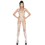 PASSION – FEMME BS034 BODYSTOCKING BLANC TAILLE UNIQUE