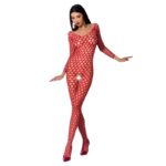PASSION – FEMME BS077 BODYSTOCKING TAILLE UNIQUE ROUGE
