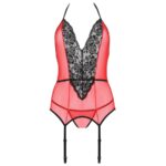 PASSION – PEONIA CORSET LIGNE ÉROTIQUE ROUGE L/XL