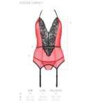 PASSION – PEONIA CORSET LIGNE ÉROTIQUE ROUGE L/XL