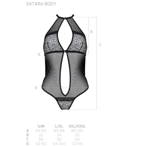 PASSION - SATARA CORPS LIGNE ÉROTIQUE NOIR L/XL-PASSION WOMAN-sextoys-lingerie-bdsm-hygiène-sexshop