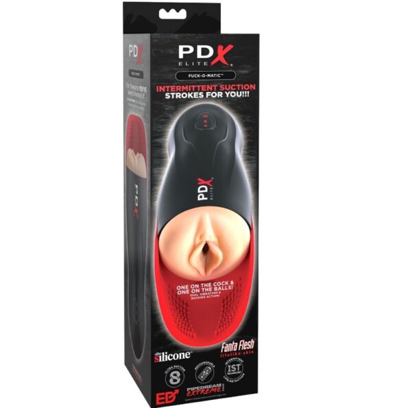 PDX ELITE - STROKER FUCK-O-MATIC VAGIN DOUBLE VIBRATION PÉNIS ET TESTICULES-PDX ELITE-sextoys-lingerie-bdsm-hygiène-sexshop