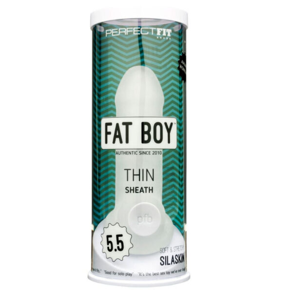 PERFECT FIT BRAND - EXTENSION DE PÉNIS  GAINE MINCE FAT BOY TRANSPARENT 15 CM-PERFECT FIT BRAND-sextoys-lingerie-bdsm-hygiène-sexshop