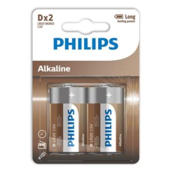 PHILIPS - PILE ALCALINE D LR20 BLISTER*2-PHILLIPS-sextoys-lingerie-bdsm-hygiène-sexshop