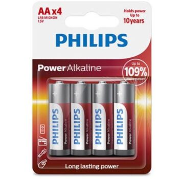 PHILIPS - PILE ALCALINE POWER AA LR6 BLISTER * 4-PHILLIPS-sextoys-lingerie-bdsm-hygiène-sexshop