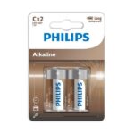 PHILIPS – PILES ALCALINES C LR14 BLISTER*2