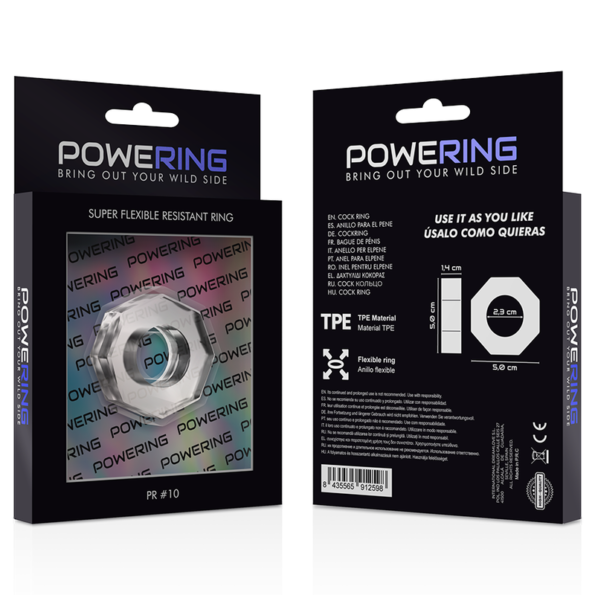 POWERING - ANNEAU PÉNIS SUPER FLEXIBLE ET RÉSISTANT 5CM PR10 CLAIR-POWERING-sextoys-lingerie-bdsm-hygiène-sexshop
