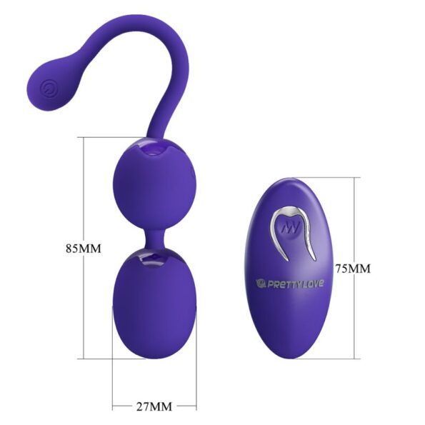 PRETTY LOVE - BALLES TÉLÉCOMMANDÉES WILLIE YOUTH ET VIBRATION VIOLET-PRETTY LOVE LED-sextoys-lingerie-bdsm-hygiène-sexshop