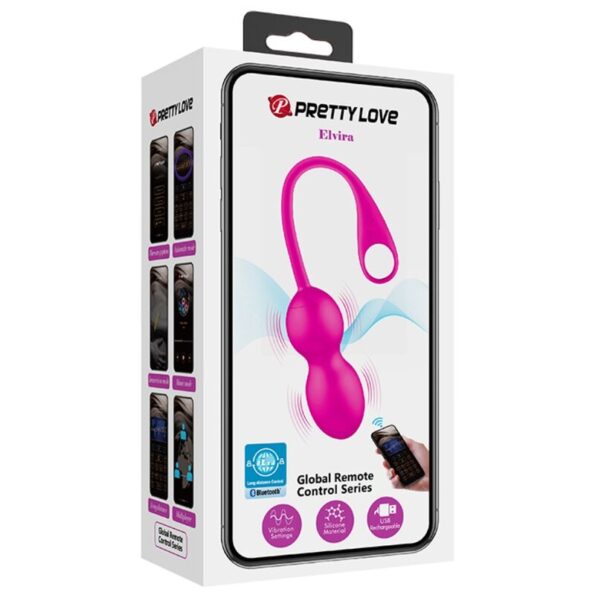 PRETTY LOVE - BALLES VIBRANTES RECHARGEABLES ELVIRA ROSE-PRETTY LOVE SMART-sextoys-lingerie-bdsm-hygiène-sexshop