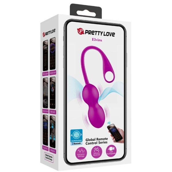 PRETTY LOVE - BALLES VIBRANTES RECHARGEABLES ELVIRA VIOLET-PRETTY LOVE SMART-sextoys-lingerie-bdsm-hygiène-sexshop