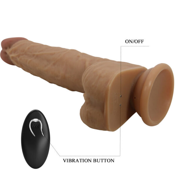 PRETTY LOVE - GODE EN SILICONE JONATHAN 3 VIBRATIONS + 3 MESURES DINSERTION TÉLÉCOMMANDE 21 CM-PRETTY LOVE HIGH GRADE-sextoys-lingerie-bdsm-hygiène-sexshop