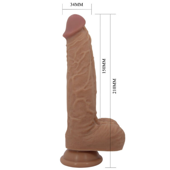 PRETTY LOVE - GODE EN SILICONE JONATHAN 3 VIBRATIONS + 3 MESURES DINSERTION TÉLÉCOMMANDE 21 CM-PRETTY LOVE HIGH GRADE-sextoys-lingerie-bdsm-hygiène-sexshop