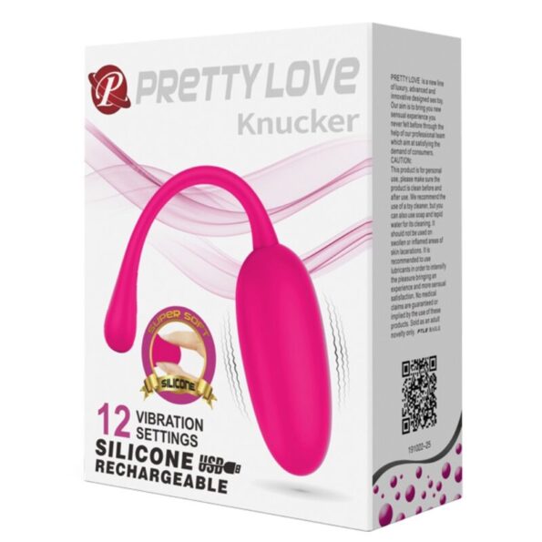 PRETTY LOVE - OEUF VIBRANT RECHARGEABLE KNUCKER ROSE-PRETTY LOVE FLIRTATION-sextoys-lingerie-bdsm-hygiène-sexshop