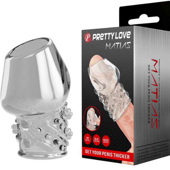 PRETTY LOVE - PÉNIS TRANSPARENT MATIAS PLUS ÉPAIS-PRETTY LOVE MALE-sextoys-lingerie-bdsm-hygiène-sexshop