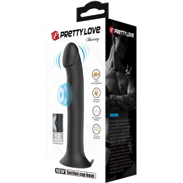 PRETTY LOVE - VIBRATEUR MURRAY ET VENTOUSE DE CLITORIS NOIR-PRETTY LOVE FLIRTATION-sextoys-lingerie-bdsm-hygiène-sexshop