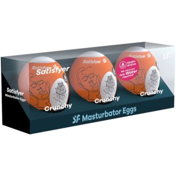 SATISFYER - 3 OEUFS MASTURBATEURS CRUNCHY-SATISFYER EGGS-sextoys-lingerie-bdsm-hygiène-sexshop