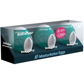 SATISFYER - 3 OEUFS MASTURBATEURS NAUGHTY-SATISFYER EGGS-sextoys-lingerie-bdsm-hygiène-sexshop