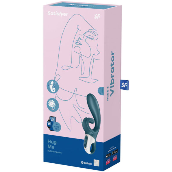 SATISFYER - APPLICATION VIBRATEUR HUG ME RABBIT BLEU-SATISFYER CONNECT-sextoys-lingerie-bdsm-hygiène-sexshop