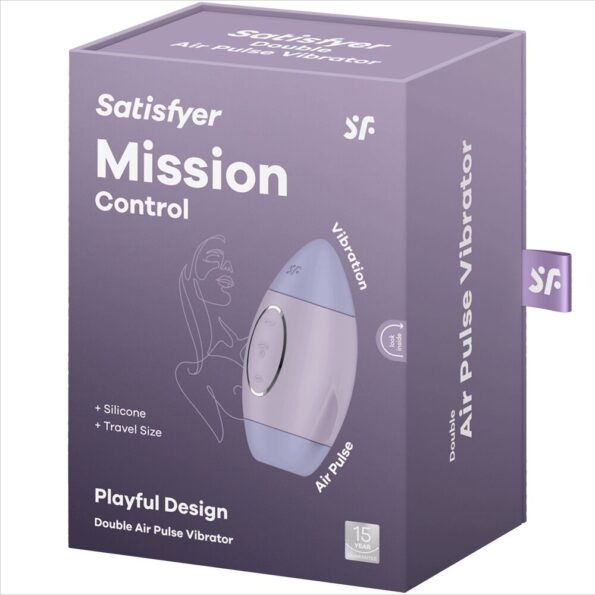SATISFYER - MISSION CONTROL PETIT VIBRATEUR  DOUBLE IMPULSION LILAS-SATISFYER VIBRATOR-sextoys-lingerie-bdsm-hygiène-sexshop