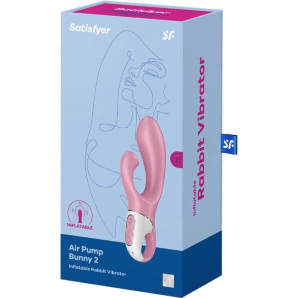 SATISFYER - POMPE  AIR BUNNY 2 ROSE-SATISFYER VIBRATOR-sextoys-lingerie-bdsm-hygiène-sexshop