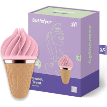 SATISFYER - SPINNATOR SWEET TREAT BRUN & ROSE-SATISFYER SPINNATOR-sextoys-lingerie-bdsm-hygiène-sexshop