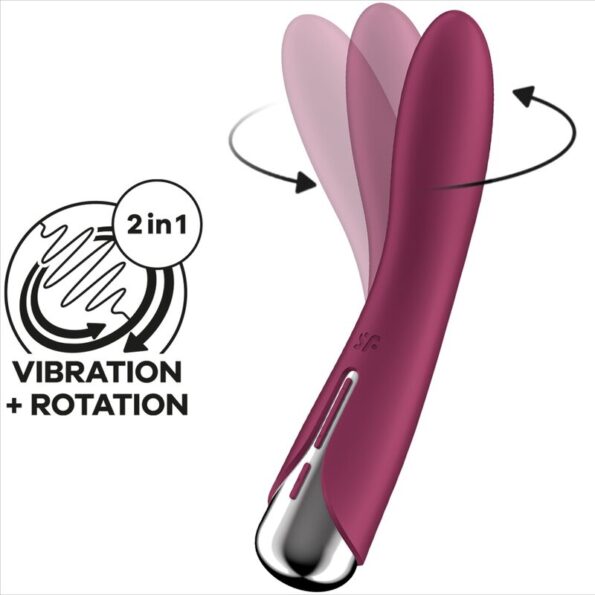 SATISFYER - SPINNING VIBE 1 VIBRATEUR ROTATEUR G-SPOT ROUGE-SATISFYER VIBRATOR-sextoys-lingerie-bdsm-hygiène-sexshop