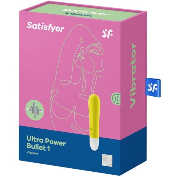 SATISFYER - ULTRA POWER BULLET 1 JAUNE-SATISFYER VIBRATOR-sextoys-lingerie-bdsm-hygiène-sexshop