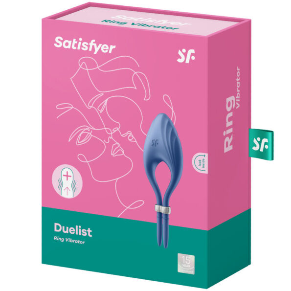 SATISFYER - VIBRATEUR ANNEAU DUELIST BLEU-SATISFYER RING-sextoys-lingerie-bdsm-hygiène-sexshop