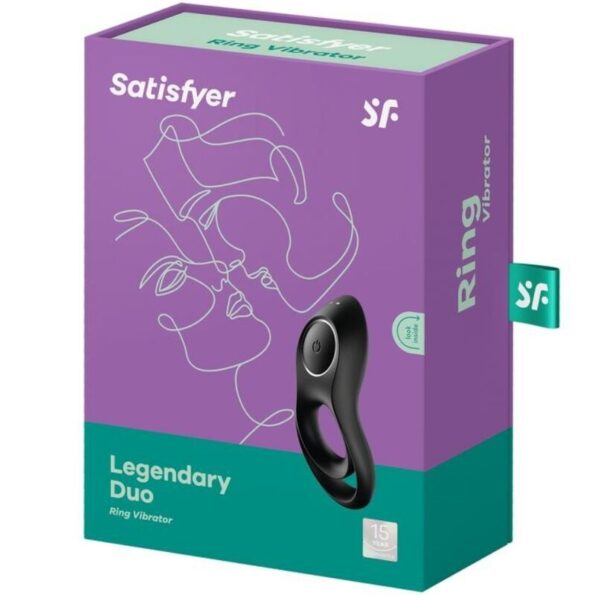 SATISFYER - VIBRATEUR  ANNEAU DUO LÉGENDAIRE NOIR-SATISFYER RING-sextoys-lingerie-bdsm-hygiène-sexshop