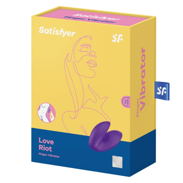 SATISFYER - VIBRATEUR  DOIGTS LOVE RIOT VIOLET-SATISFYER VIBRATOR-sextoys-lingerie-bdsm-hygiène-sexshop
