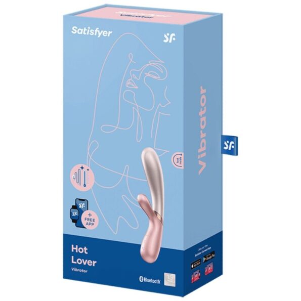 SATISFYER - VIBRATEUR HOT LOVER ROSE & BEIGE-SATISFYER CONNECT-sextoys-lingerie-bdsm-hygiène-sexshop