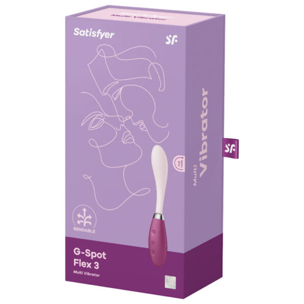 SATISFYER - VIBRATEUR MULTI G-SPOT FLEX 3 ROUGE-SATISFYER VIBRATOR-sextoys-lingerie-bdsm-hygiène-sexshop