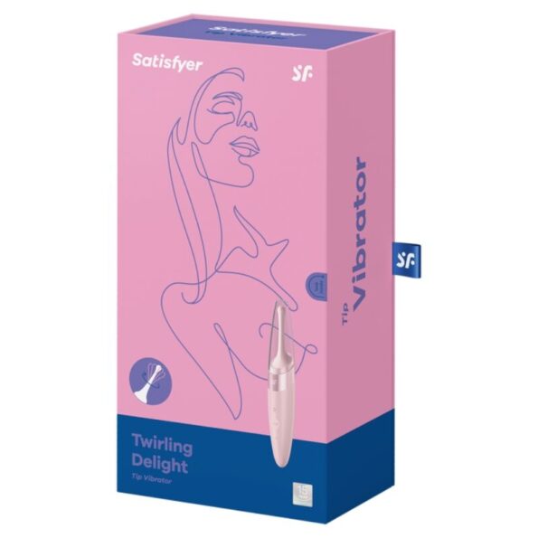 SATISFYER - VIBRATEUR  POINTE DE CLIT TWIRLING DELIGHT ROSE-SATISFYER VIBRATOR-sextoys-lingerie-bdsm-hygiène-sexshop