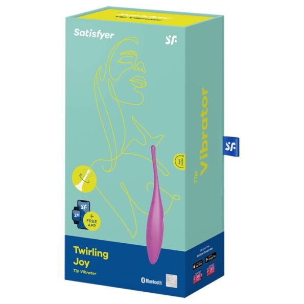 SATISFYER - VIBRATEUR  POINTE DE CLIT TWIRLING JOY FUCHSIA-SATISFYER CONNECT-sextoys-lingerie-bdsm-hygiène-sexshop