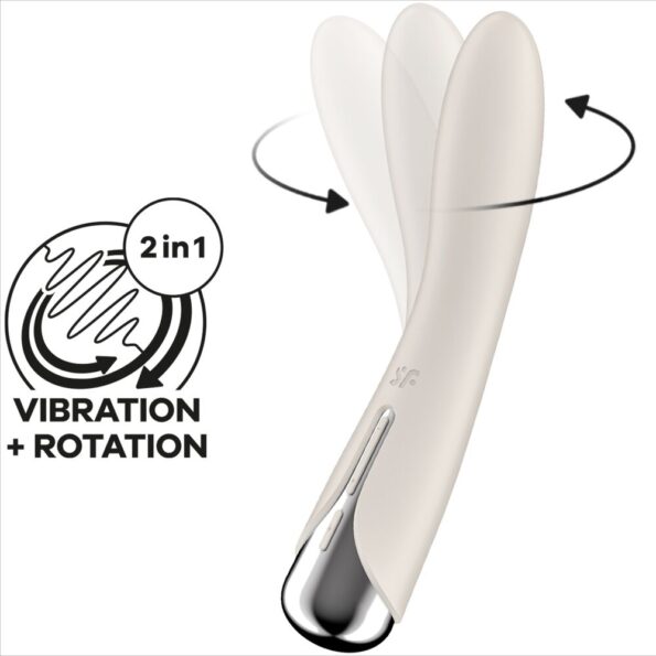 SATISFYER - VIBRATEUR ROTATEUR SPINNING VIBE 1 G-SPOT BEIGE-SATISFYER VIBRATOR-sextoys-lingerie-bdsm-hygiène-sexshop