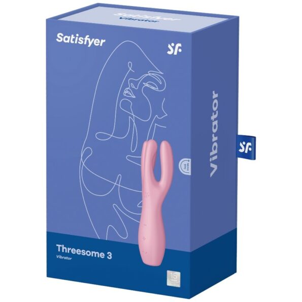 SATISFYER - VIBRATEUR THREESOME 3 ROSE-SATISFYER VIBRATOR-sextoys-lingerie-bdsm-hygiène-sexshop
