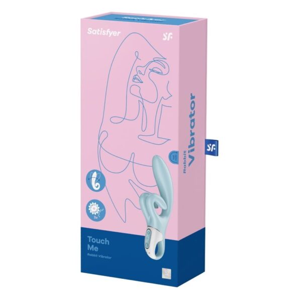 SATISFYER - VIBRATION DE LAPIN TOUCH ME BLEU-SATISFYER VIBRATOR-sextoys-lingerie-bdsm-hygiène-sexshop