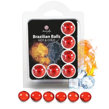 SECRETPLAY - SET 6 BALLES BRÉSILIENNES EFFET CHAUD ET FROID-SECRETPLAY COSMETIC-sextoys-lingerie-bdsm-hygiène-sexshop