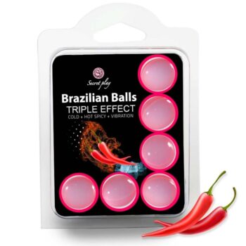 SECRETPLAY - SET 6 BALLES BRÉSILIENNES TRIPLE EFFET-SECRETPLAY COSMETIC-sextoys-lingerie-bdsm-hygiène-sexshop