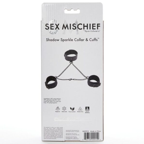 SEX & MICHIEF - SHADOW SPARKLE COL ET POIGNETS-SEX & MISCHIEF-sextoys-lingerie-bdsm-hygiène-sexshop