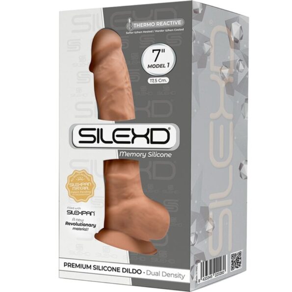 SILEXD - MODÈLE 1 PÉNIS RÉALISTE PREMIUM SILEXPAN SILICONE CARAMEL 17.5 CM-SILEXD-sextoys-lingerie-bdsm-hygiène-sexshop