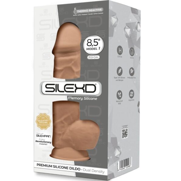 SILEXD - MODÈLE 1 PÉNIS RÉALISTE PREMIUM SILEXPAN SILICONE CARAMEL 21.5 CM-SILEXD-sextoys-lingerie-bdsm-hygiène-sexshop