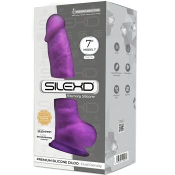 SILEXD - MODÈLE 1 PÉNIS RÉALISTE PREMIUM SILEXPAN SILICONE VIOLET 17.5 CM-SILEXD-sextoys-lingerie-bdsm-hygiène-sexshop